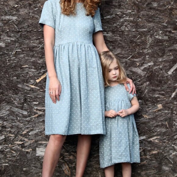 OffOn toddler 2T 3T 100% Linen Polka Dot Dress - Picture 9 of 11